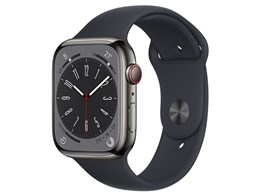 ★Apple Watch Series 8 GPS+Cellularモデル 45mm MNKU3J/A [グラファイトステンレススチールケース/ミッドナイトスポーツバンド]【スマートウォッチ・ウェアラブル端末】【送料無料】｜ディーライズ2号店