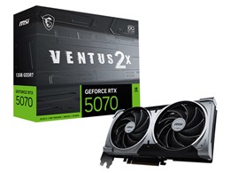 ★MSI GeForce RTX 5070 12G VENTUS 2X OC [PCIExp 12GB]【グラフィックボード・ビデオカード】【貨物輸送無料】