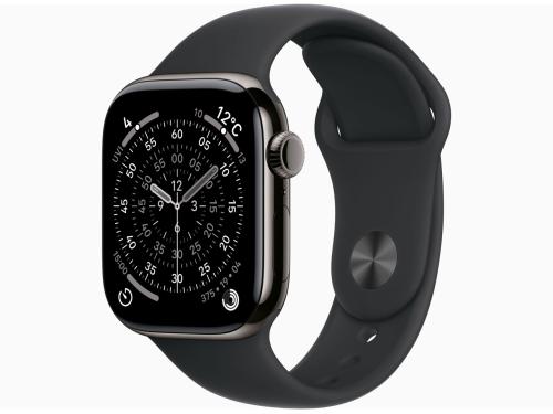 ★アップル / APPLE Apple Watch Series 11 GPS+Cellular青写真 42粍 MF8T4J/A [スレートチタニウムケース・ブラックスポーツバンド M/L]【スマートウォッチ・ウェアラブル尻っぽ】【貨物輸送無料】
