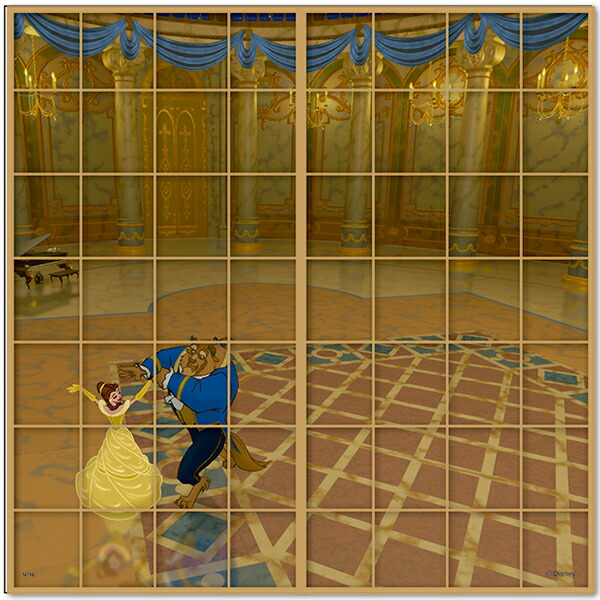 楽天市場 送料無料 アサヒペン ディズニープリンセス障子紙 美女と野獣 障子紙2枚組用 92cm 1cm Ntlp 012s イーダイク