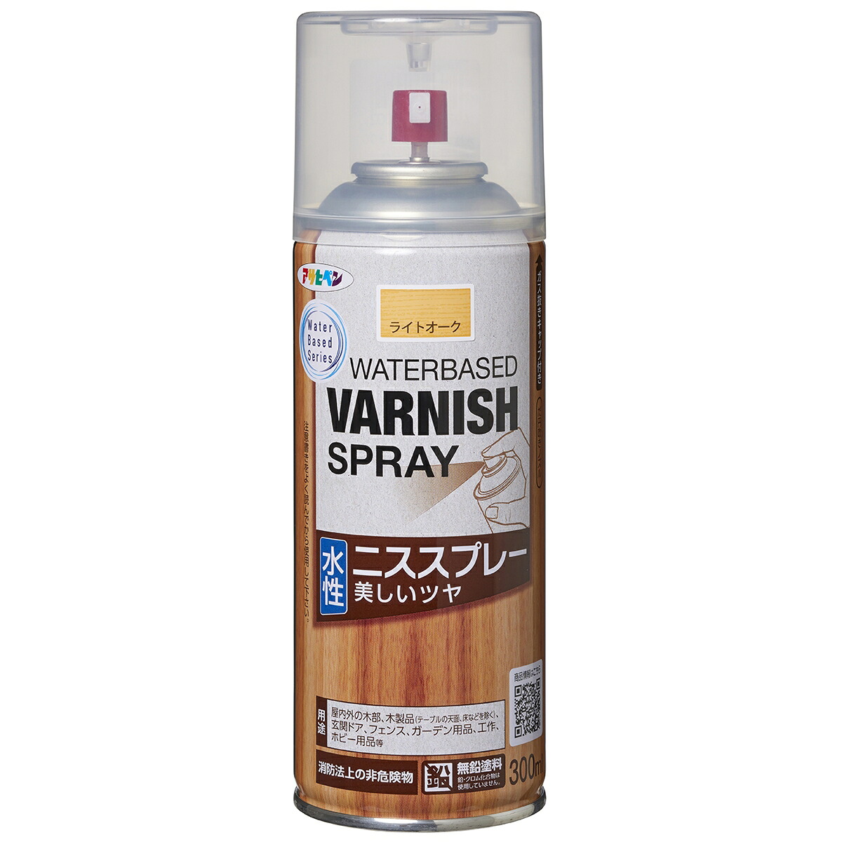 ニス スプレー 水性ニススプレー 300ml ×6本 ライトオーク アサヒペン 水性ニス フローリング ニス フローリングニス スプレーニス 木材塗料 ニススプレー