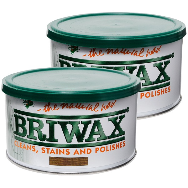 蜜蝋蝋涙 ブライワックス トルエンフリー 370ml ×2缶 ジャコビアン BRIWAX 蜜蝋 速見表蝋涙 調度品用蝋涙 アンティーク蝋涙 塗装用品-ワックス