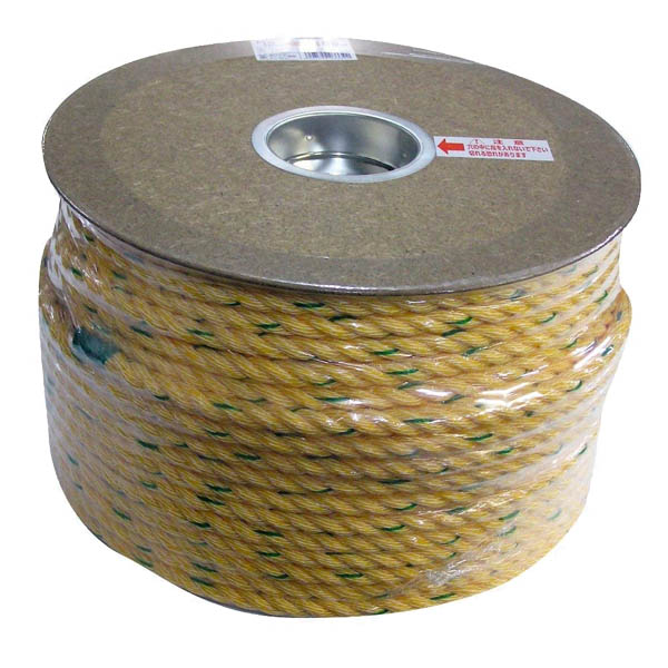 ロープ KPロープ ドラム巻 約12mm×100m RK-6 ユタカメイク ロープ 荷造り紐 カラーロープ ポリエステルロープ 梱包紐 紐 軽量 強力