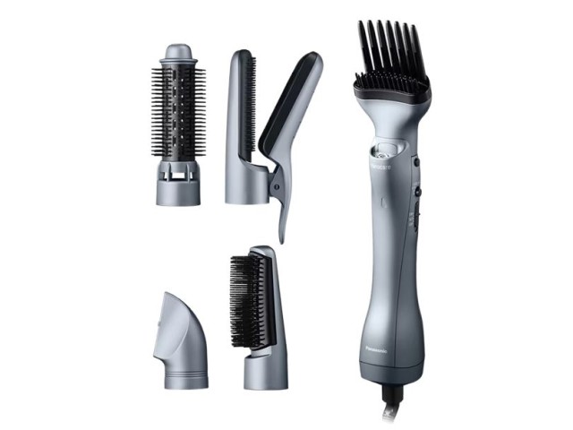 ドライヤー・ヘアアイロン ヘアケア nanocare パナソニック 海外対応モデル ナノイー イオンチャージ 風温切替SET/DRY クールショット（冷風スイッチ） 5種類のアタッチメント エアスタイラー ナノケア EH-KN9L ノーブルグレー H