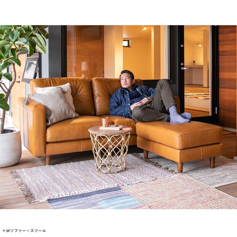 7/9まで限定価格 オイルレザー 3人掛けソファ