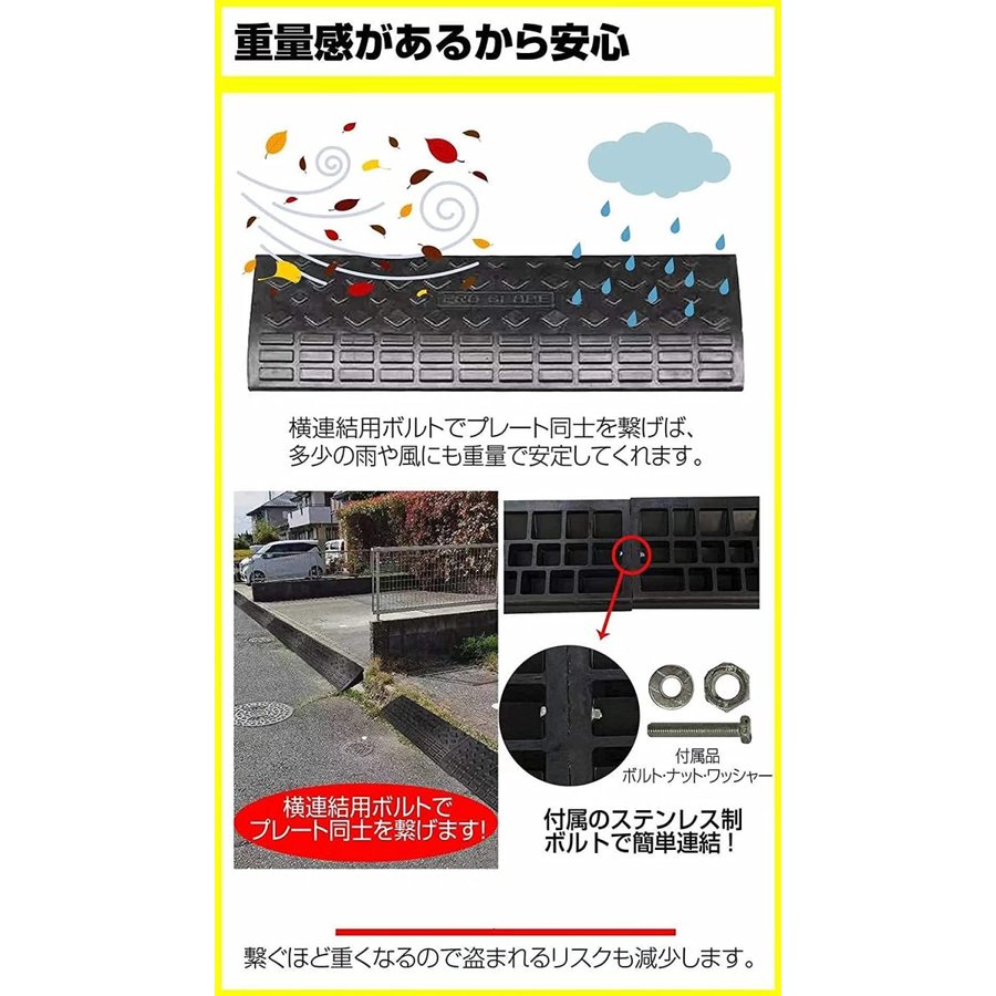 生まれのブランドで スロープ 段差 幅60cm 高さ5cm用 滑り止め ゴム製 送料無料 ※北海道 沖縄県 離島を除く fucoa.cl