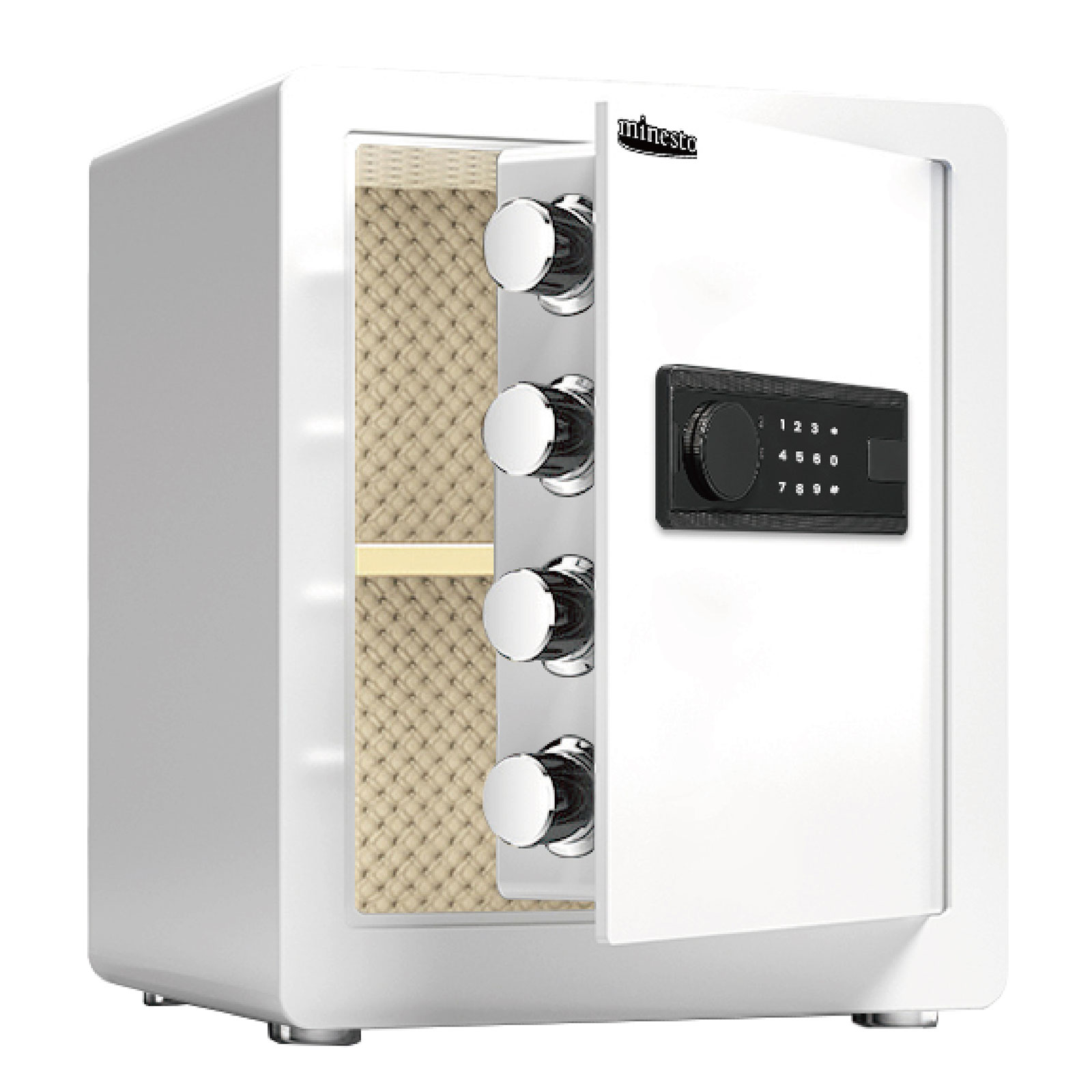 楽天市場】金庫 電子金庫 60cm 白 タッチパネル 指紋認証 アラーム機能