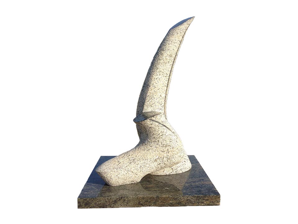 楽天市場】作品名「月に吠える」大場正人制作の御影石の抽象彫刻高さ約