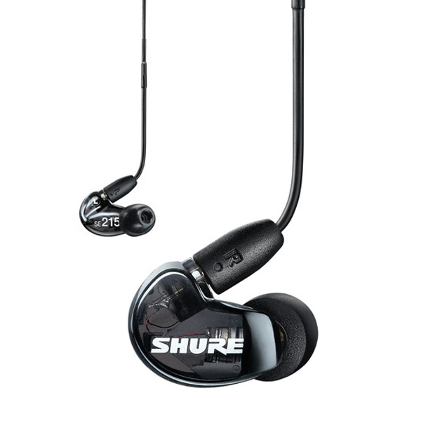 【新パッケージ】 高音質 イヤホン SHURE シュア SE215-K+UNI-A カナル型 有線 重低音 イヤホン イヤフォン 【2年保証】