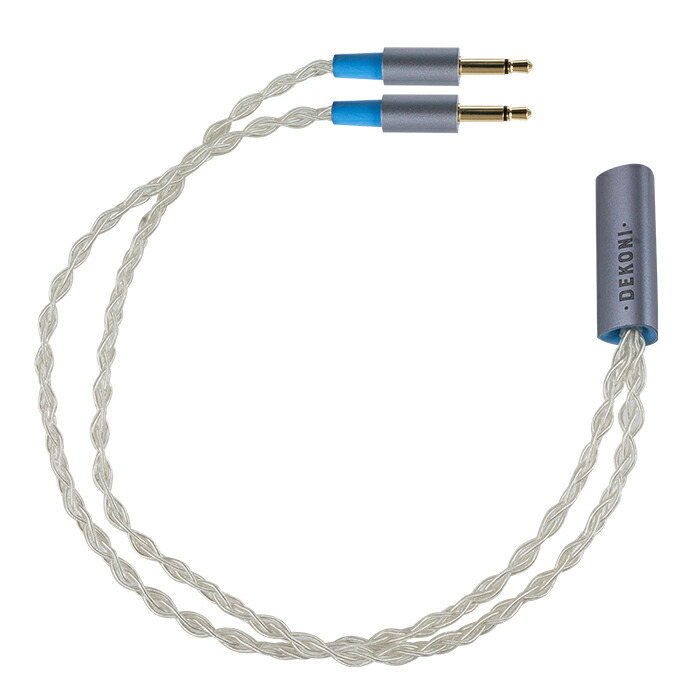 (お取り寄せ) DEKONI AUDIO Ensemble Cables Y-Split 3.5mm シルバー ヘッドホンケーブル MCS リケーブル デコニオーディオ