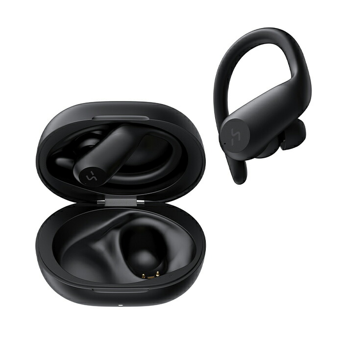 (お取り寄せ) HAKII HAKII ACTION Black ワイヤレスイヤホン Bluetooth オープンイヤー 耳を塞がない シリコン マイク付き 通話 防水 IPX7 スポーツ ハキ
