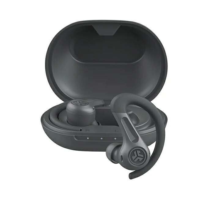 JLAB JBUDS SPORT ANC 4 True Wireless Earbuds Graphite ワイヤレスイヤホン ノイズキャンセリング ANC Bluetooth 防水 防塵 IP66 マイク付き 通話 ジェイラブ