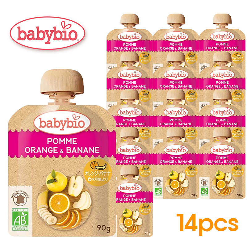 babybio ベビービオ　スムージー　オートミールバナナ・アップルラズベリー　合計8個 GAIAネット[\u203b]ミトク ベビービオ ベビースムージー オートミール