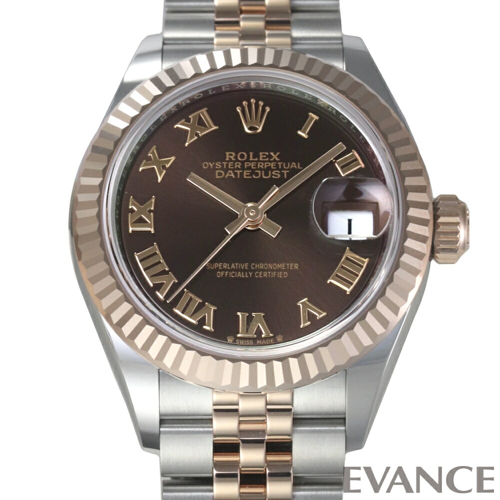 【新品】 ロレックス デイトジャスト 28 279171 チョコレート レディース 【腕時計】【ROLEX】｜エバンス　店