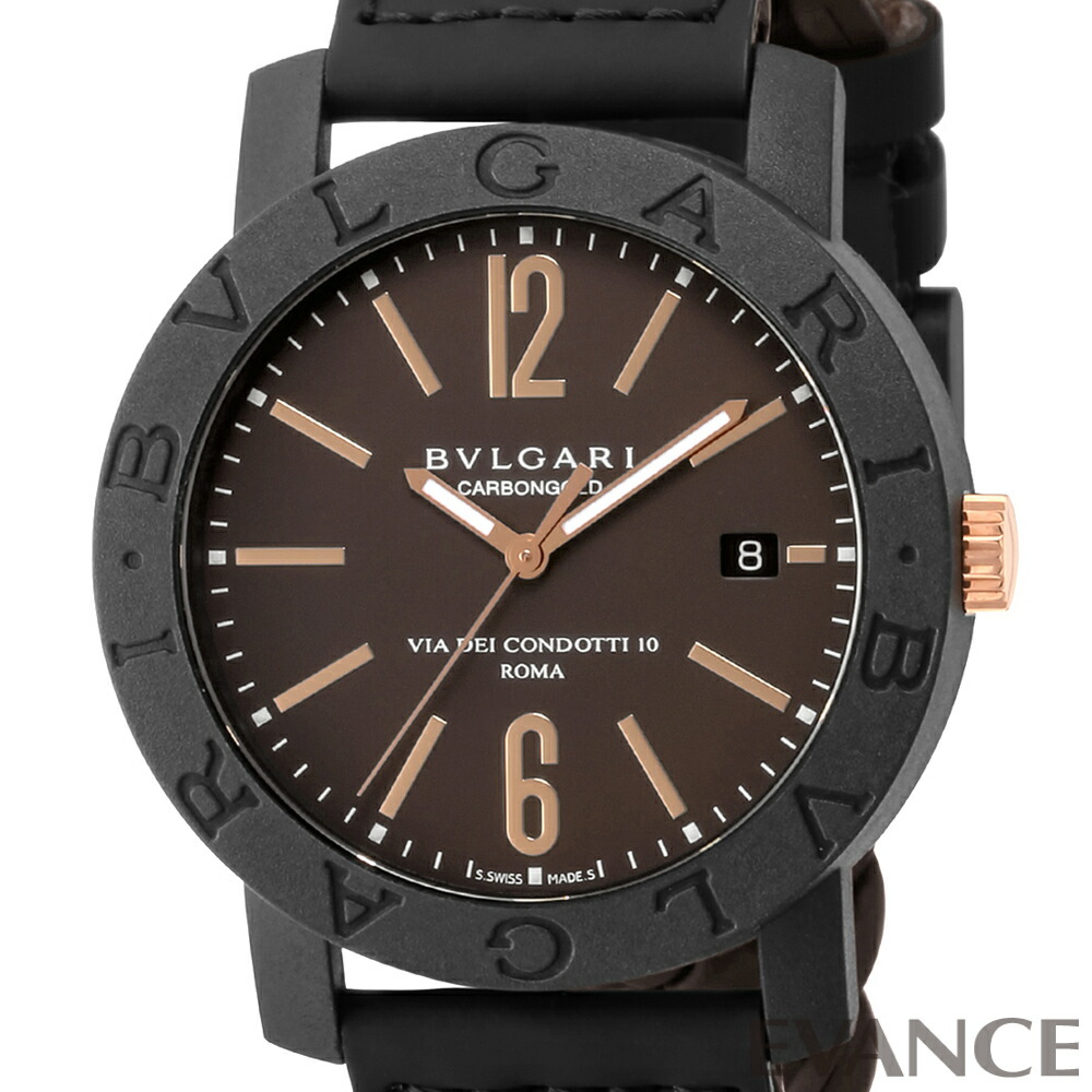 格安人気 ブルガリ ブルガリ ブルガリ カーボン ゴールド p40c11cgld ブラウン メンズ 腕時計 人気が高い Www Zsystem In