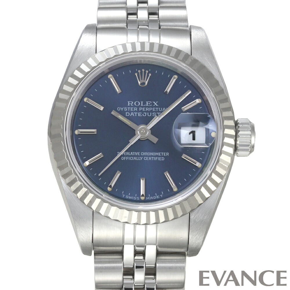 【中古】 ロレックス デイトジャスト 69174 ブルー U番 レディース 【腕時計】【ROLEX】|エバンス 店
