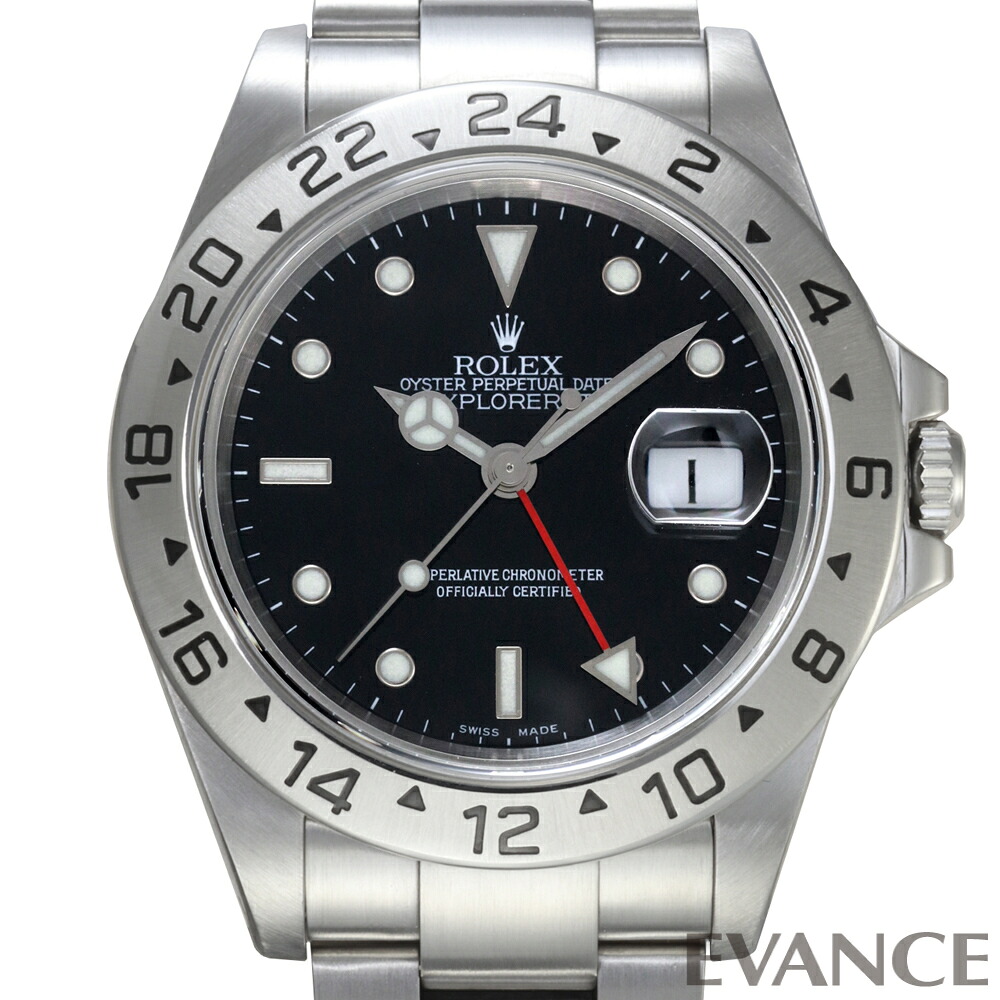 【中古】 ロレックス エクスプローラーII 16570 ブラック P番 メンズ 【腕時計】【ROLEX】