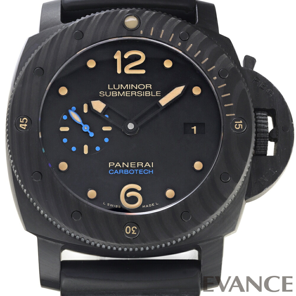 【中古】 パネライ ルミノール サブマーシブル 1950 カーボテック 3デイズ PAM00616 ブラック R番 メンズ 【腕時計】【PANERAI】｜エバンス　店
