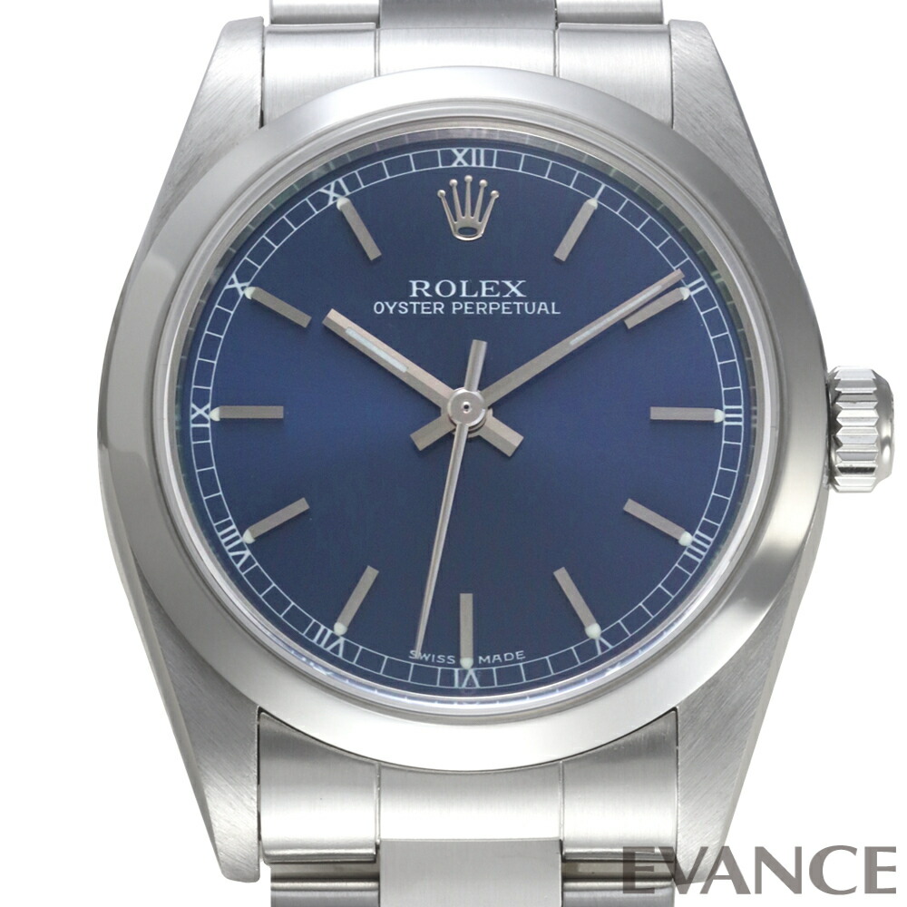 【中古】 ロレックス 牡蛎 パーペチュアル 77080 青碧 A番 ボーイズ 【ウオッチ】【ROLEX】