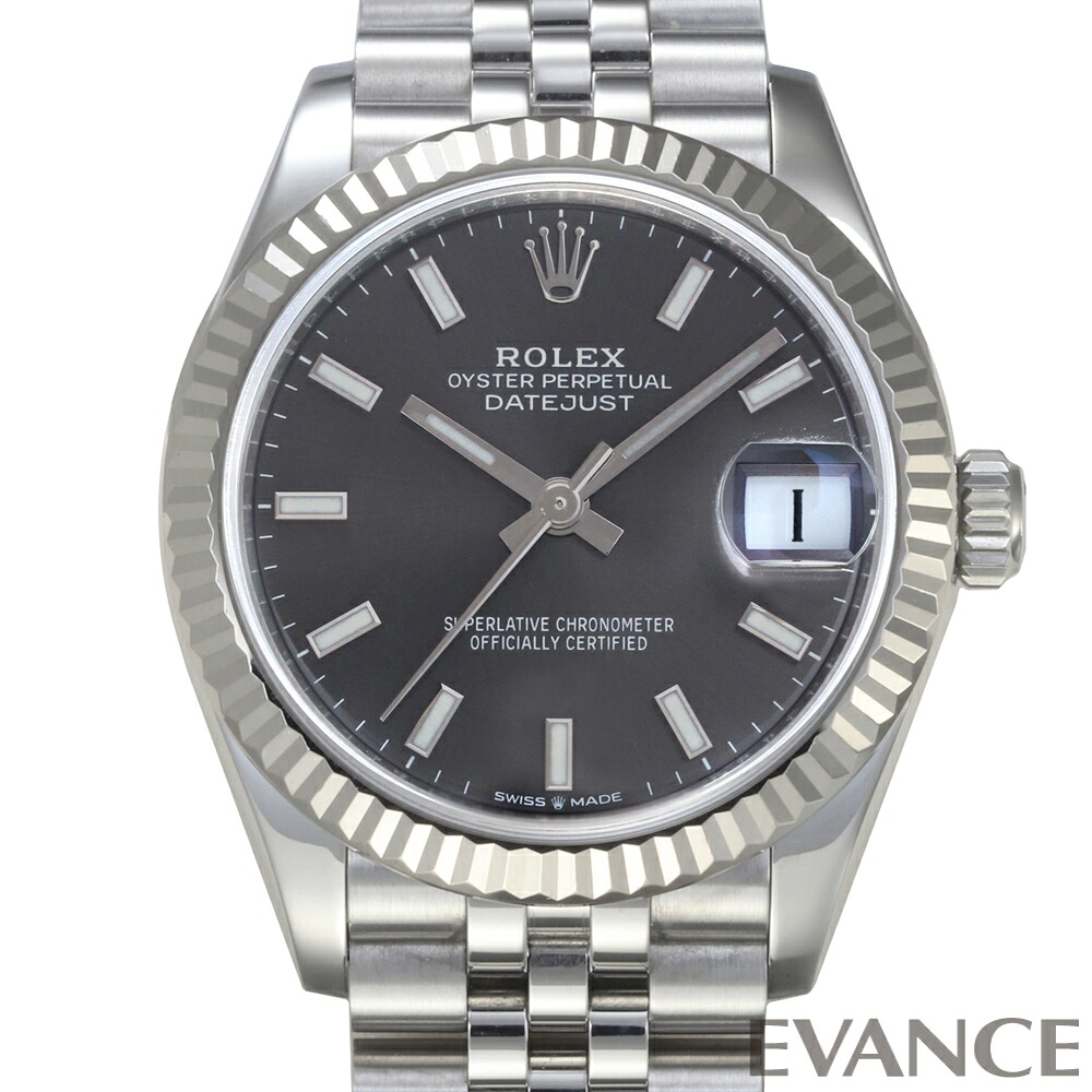 【中古】 ロレックス デイトジャスト 31 278274 ダークグレー ランダム番 ボーイズ 【腕時計】【ROLEX】|エバンス 店