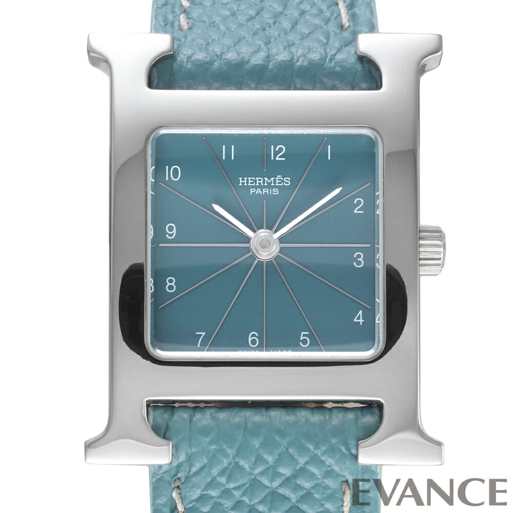 【中古】 エルメス H御覧になる HH1.210.631/GJE 青碧 レディース 【ウオッチ】【HERMES】