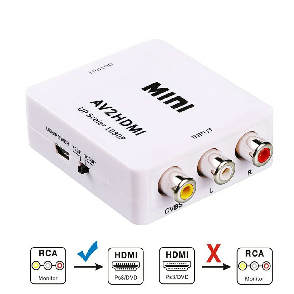 楽天市場】HDMI コンポジット変換 HDMI to AV/3RCA変換(HDMI to HDMI+RCA) HDMI+AV変換コンバーター 同時出力  hdmi アナログ変換 HDMI AV変換器 720P/1080P対応 PS4/Switch/TV/HDTV/Xbox/PC/DVD/Blu-ray  Player/PAL/NTSCテレビ : E-Finds 楽天市場店