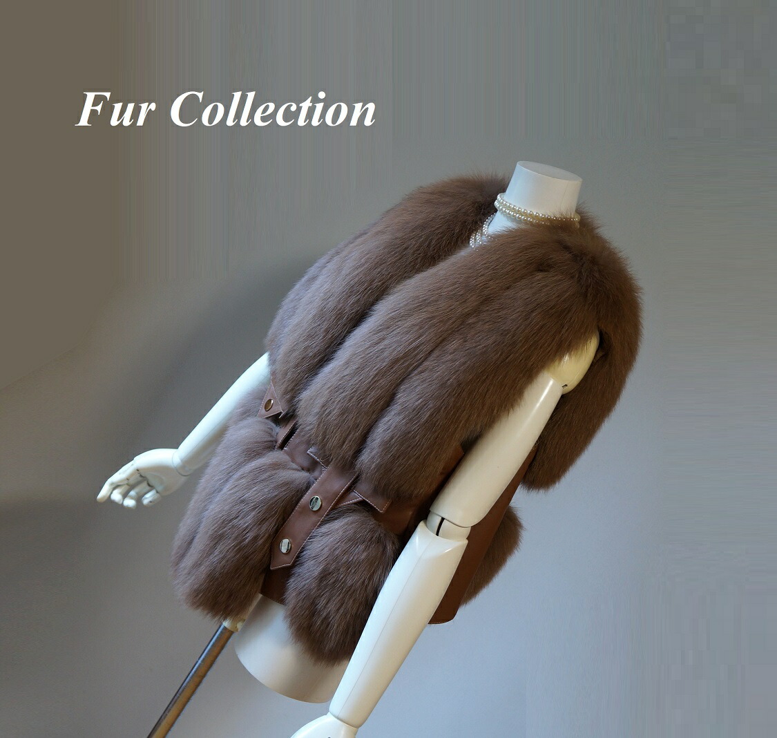 楽天市場】肉厚フォックスファーストールベージュ毛皮ショール☆毛皮