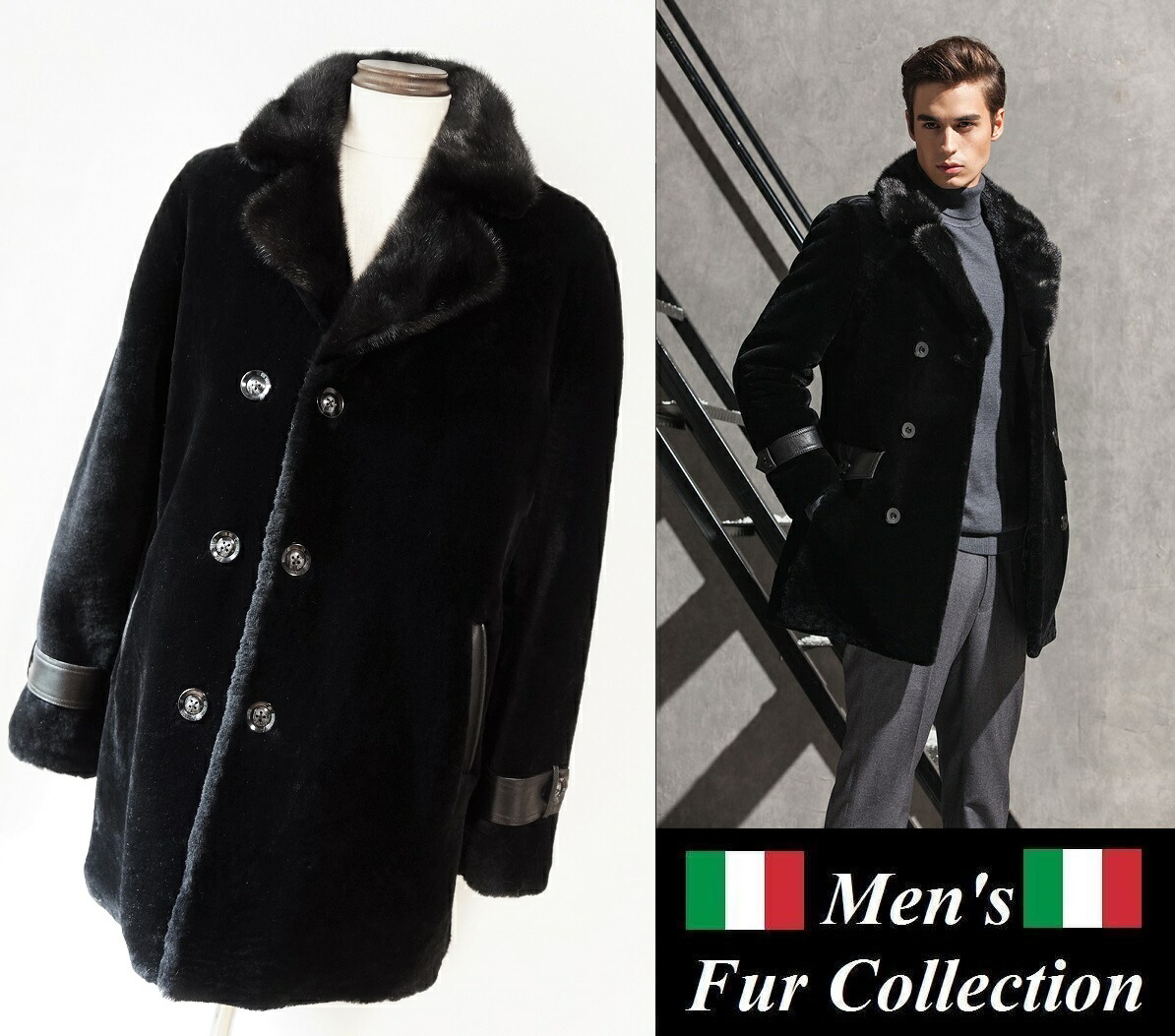 【美品】 高級 毛皮 ファー ブルゾン カルガンラム ラクーン ブラウン L カルガンラム ＆ ラビット ファー ベスト ロング フード付き