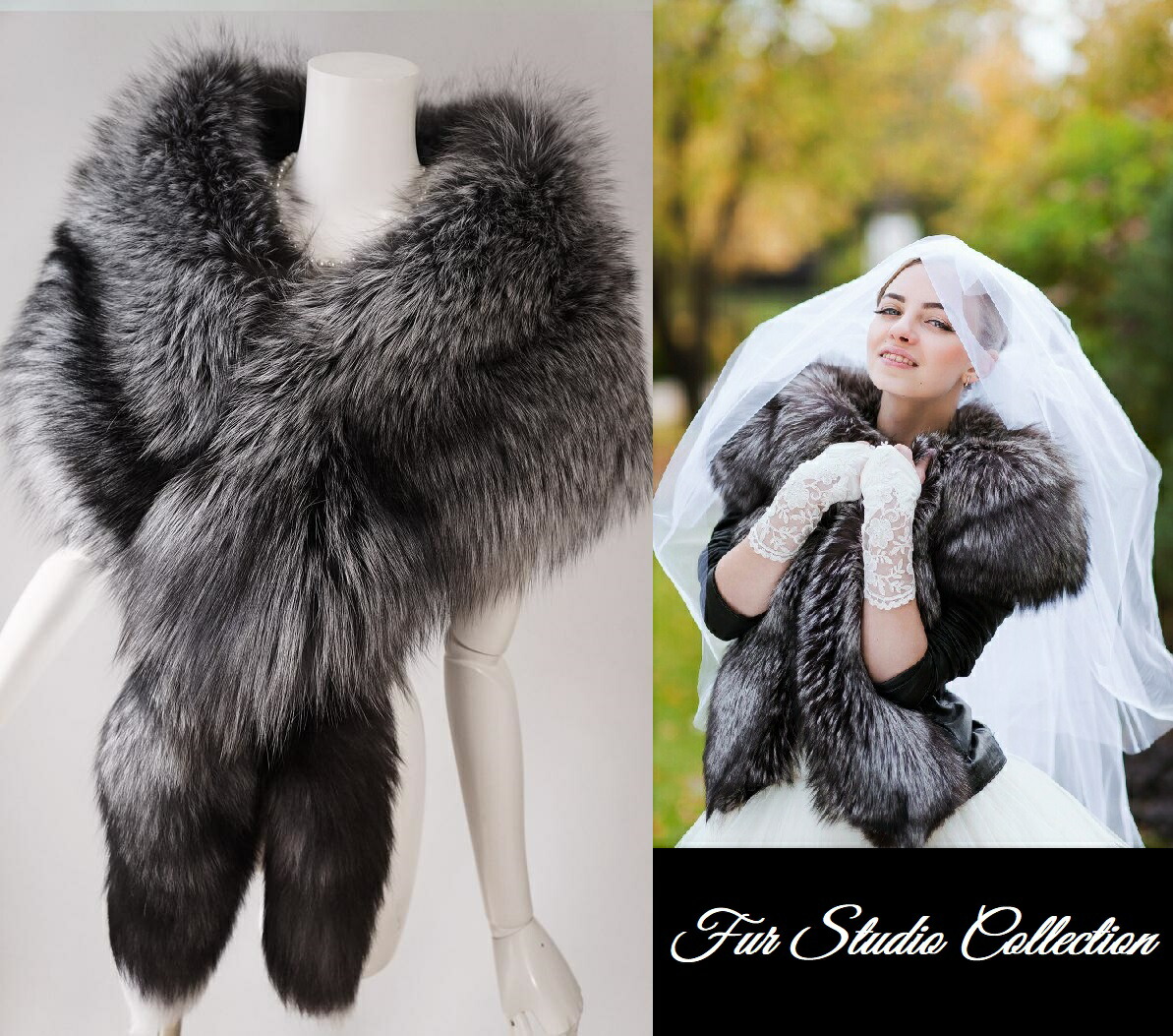 楽天市場】シルバーフォックスファーショール/毛皮ストール/ポンチョ