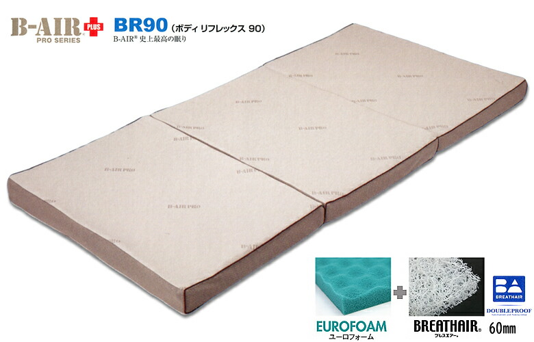 【全品P5倍 6/11 1:59迄】B-AIR PRO PLUS ビーエアプロプラス BR90 ダブル大きさ (風変わり立体敷印字機 ３ツ折り)