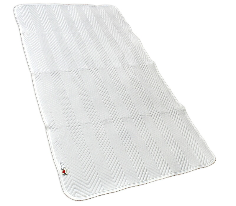 【全品P2倍 7/26 1:59迄】難燃PAD 防炎ラベル付きベッドパッド(白)シングル|e-ふとん屋さん