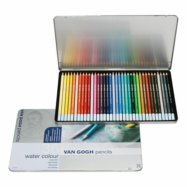楽天市場】ヴァンゴッホ 水彩色鉛筆 60色セット メタルケース入り
