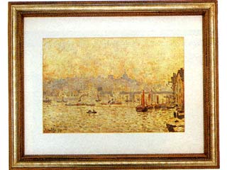 テームズ河とチャリング・クロス橋（シスレー） 半切｜陶芸.com／e-画材.com　店