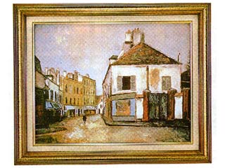 楽天市場】ユトリロ 絵画 サン・リュスティック通り P10号 送料無料