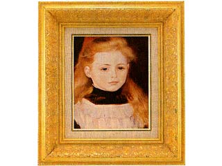 ルノワール　「白いエプロンの少女」額付きF3 ピエール・オーギュスト・ルノワール「白いエプロンの少女」 3