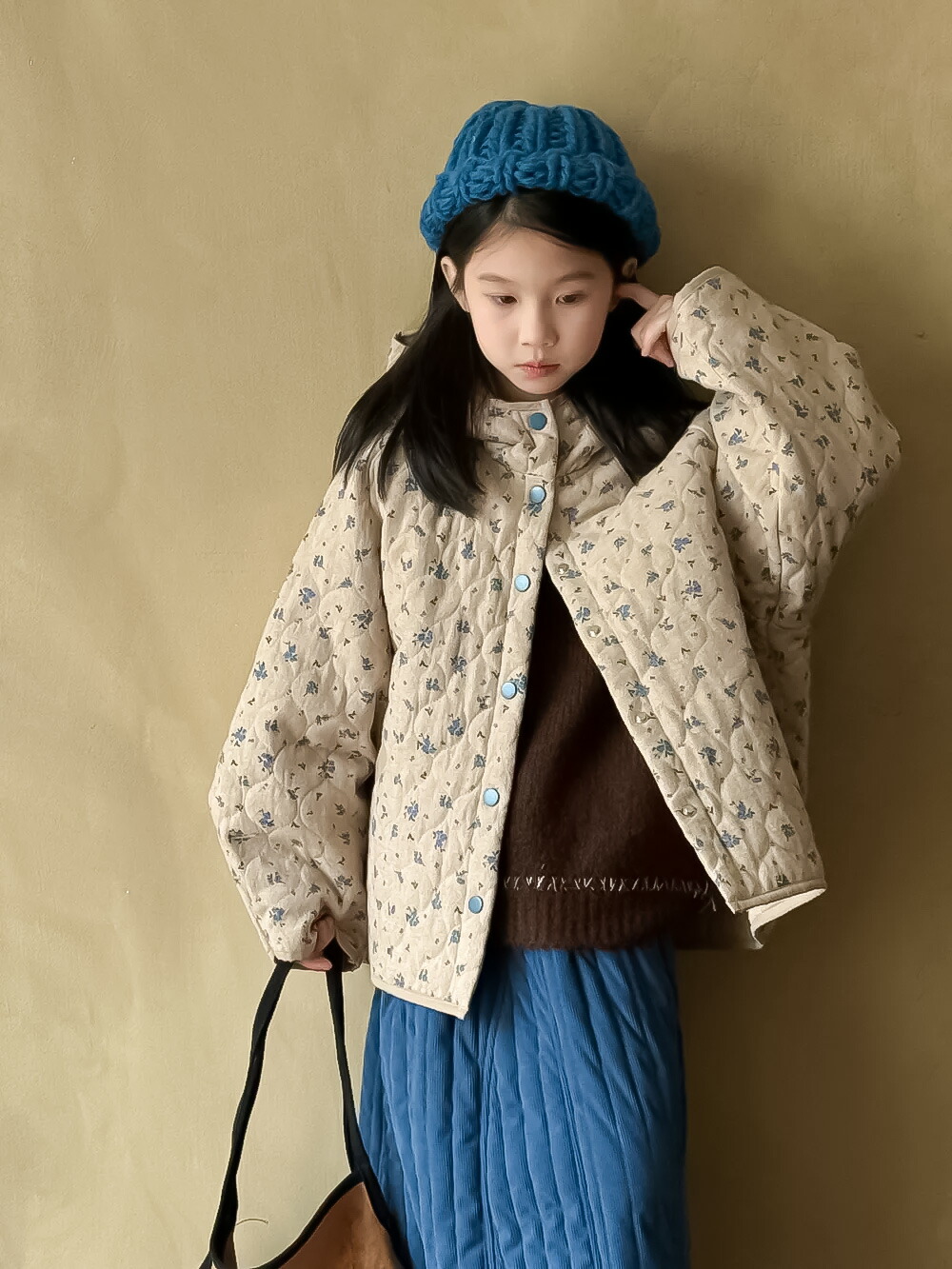 キッズ アウター 小花柄 キルティングコート フード付き 2WAY 中綿ジャケット 子ども服 女の子 綿 秋冬 90-150cm ■ 2歳 3歳 4歳 5歳 6歳 7歳 8歳 9歳 10歳 11歳 12歳 2才 3才 4才 5才 6才 7才 8才 9才 10才 11才 12才