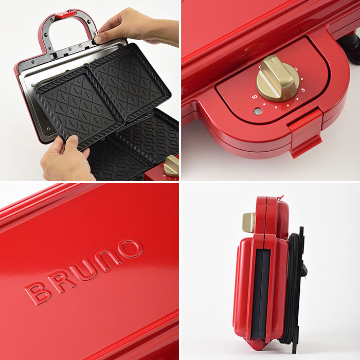 BRUNOホットサンドメーカーダブルBOE-044ワッフルプレートセット