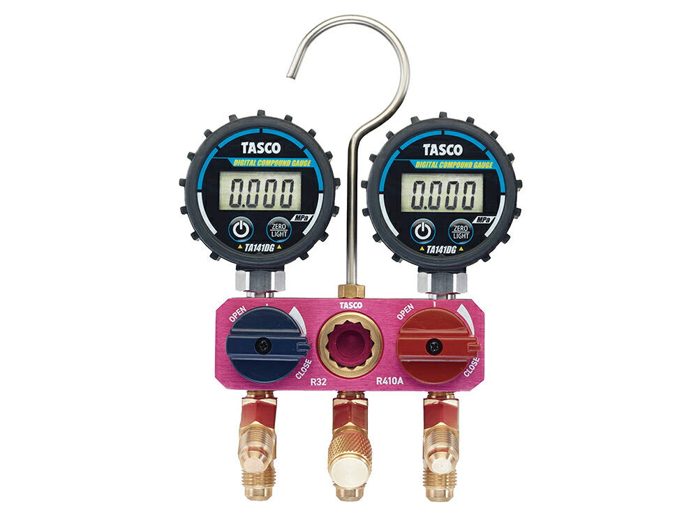 イチネンTASCO TA122MDV-1 デジタル ミニマニホールドキット 92糎弁膜付