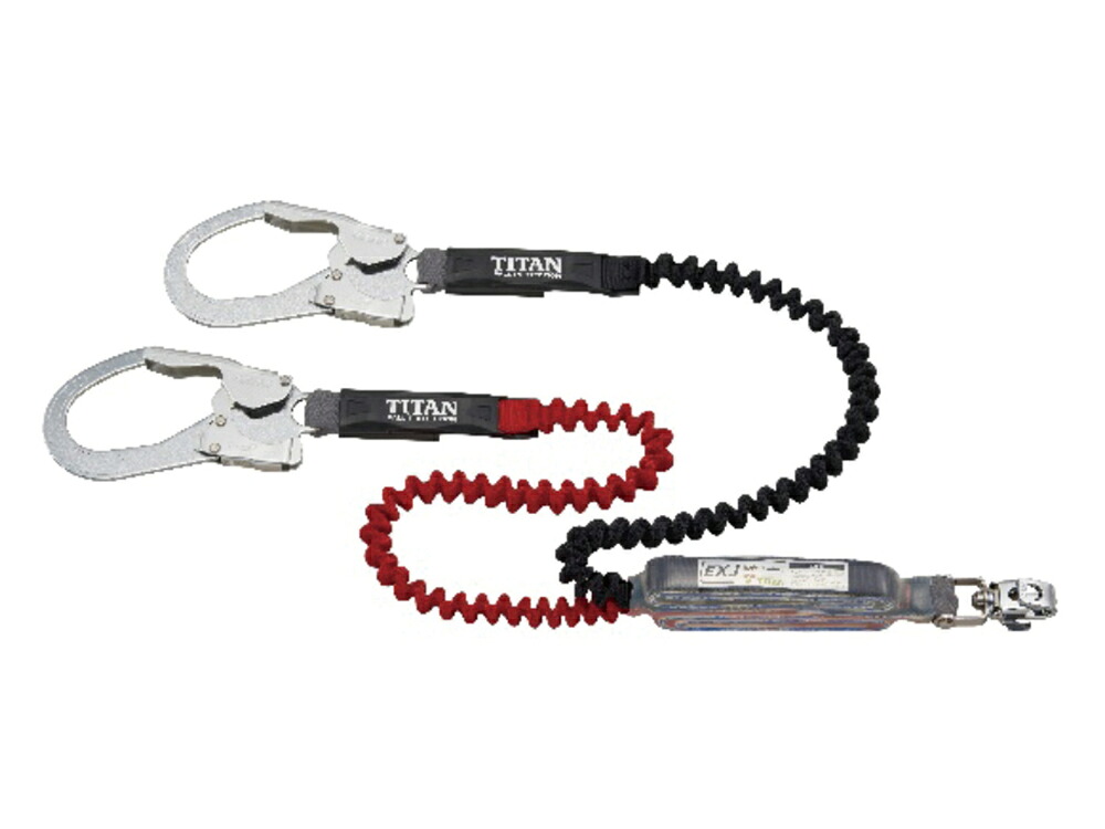 イチネンTASCO TA966DB-100 伸縮ストラップ式 ランヤード ダブル 使用可能質量100kg 新規格