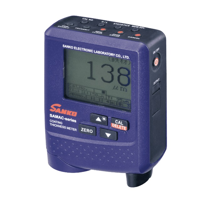 サンコウ陰電子 SAMAC-Pro デジタル膜厚計 電磁式 過電流式 両用 プローブ一体型 SANKO 見聞管理すること 鍍金 メッキ デュアル 兼用 小型 パウダーコンパクト