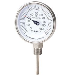 佐藤計量器 2030-62 バイメタル温度計 BM-S-90S 0～150℃ L\u003d100mm RPT1/2 SATO
