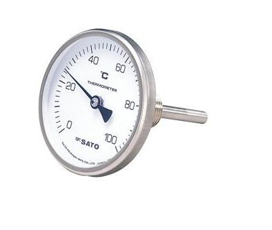 佐藤計量器 2110-12 バイメタル温度計 BM-T-75S -30～50℃ L\u003d100mm RPT1/2 SATO