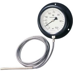 佐藤計量器 4300-08 壁掛型隔測式温度計 VB-100P 0～80℃ SATO お風呂用温度計 浴場用適温マーク入