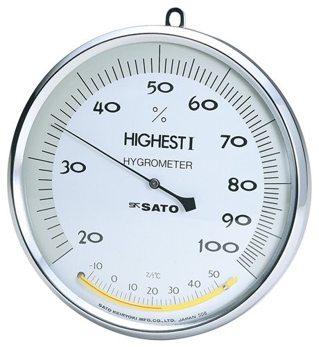 佐藤計量器 7540-00 ハイエスト I 型湿度計温度計付 SATO|ハカルドットコム 店
