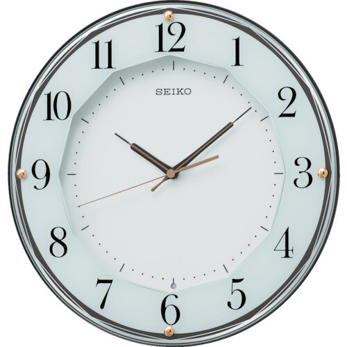 SEIKO KX213B 電波掛時計 直径330×49 P枠 茶メタリック