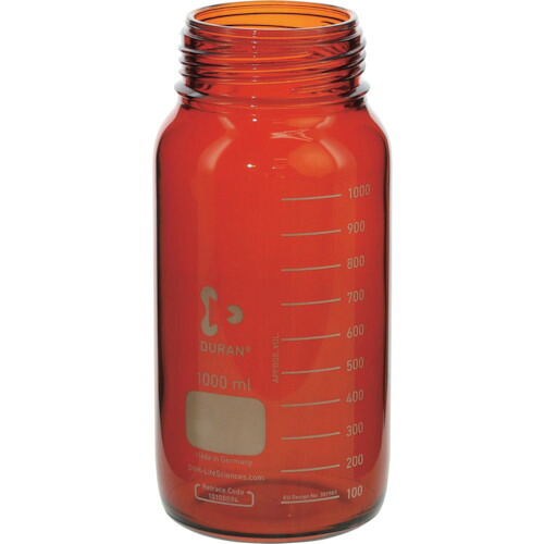 柴田科学 017250-110005A 耐熱ネジ口瓶 広口 茶褐 瓶のみ 1000mL|ハカルドットコム 店