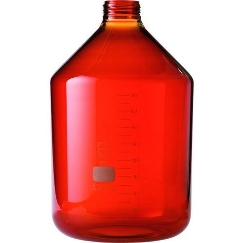 柴田科学 017250-1200005 耐熱ネジ口瓶 広口 茶褐 瓶のみ 20000mL|ハカルドットコム 店