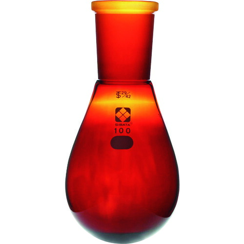柴田科学 005270-29100 共通摺合 なす形フラスコ 茶褐色 29/42 100mL