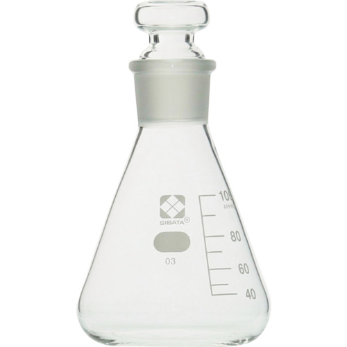 柴田科学の科目 010330-0100A 共栓三角瓶 100mL 10入