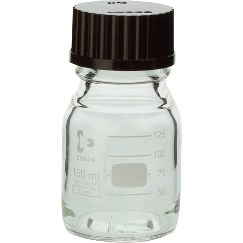 柴田科学 017200-1501A 耐熱ネジ口瓶 赤キャップ付 150mL 10入｜ハカルドットコム 店 23,100円